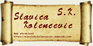 Slavica Kolenčević vizit kartica